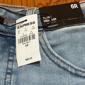 NWT Express High Rise Flare Jeans Size 6